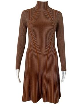 French Connection Mari RibKnit Mock Neck Sweater Dress
